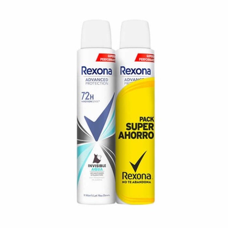 Rexona Advanced Invisible Aqua 72h Deodorant Spray 2x200ml by Rexona