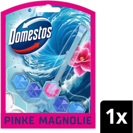 Domestos Power 5 Active Blue Rinse Aid Pink Magnolia Toilet Cleaner with Anti-Limescale