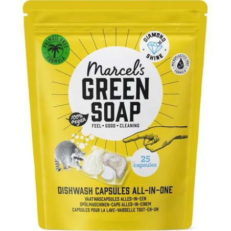 Marcel's Green Soap Dishwasher Capsules All-in-one Natural 25 Capsules