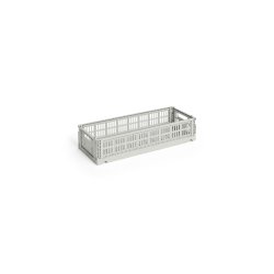 HAY - Colour Crate Mini Oblong Storage Crate (Grey)