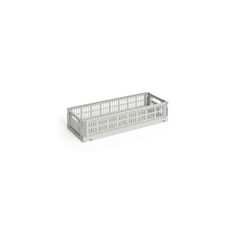 HAY - Colour Crate Mini Oblong Storage Crate (Grey)