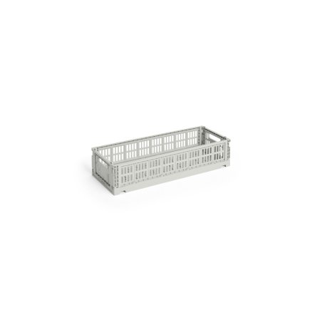 HAY - Colour Crate Mini Oblong Storage Crate (Grey)