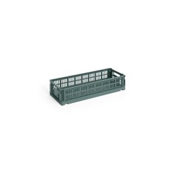 HAY - Colour Crate Mini Oblong Storage Crate (Dark Green)