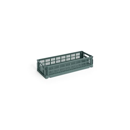 HAY - Colour Crate Mini Oblong Storage Crate (Dark Green)