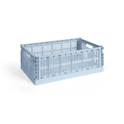 HAY - Colour Crate L Storage Crate (Soft Blue)