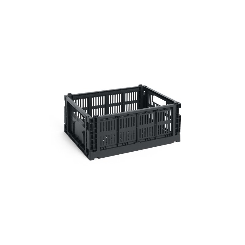 HAY - Colour Crate M Storage Crate (Charcoal)