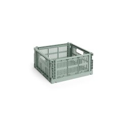 HAY - Colour Crate M Square Storage Crate (Sage Green)