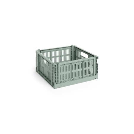 HAY - Colour Crate M Square Storage Crate (Sage Green)