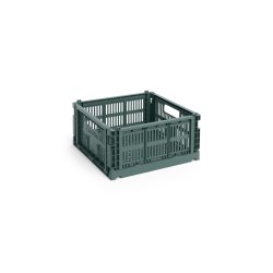 HAY - Colour Crate M Square Storage Crate (Dark Green)