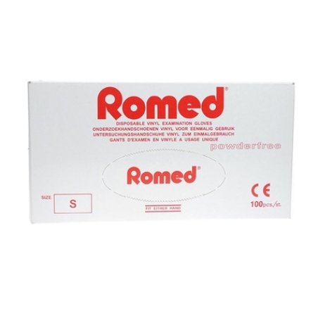 Romed Vinyl Gloves Powder-Free Size Small