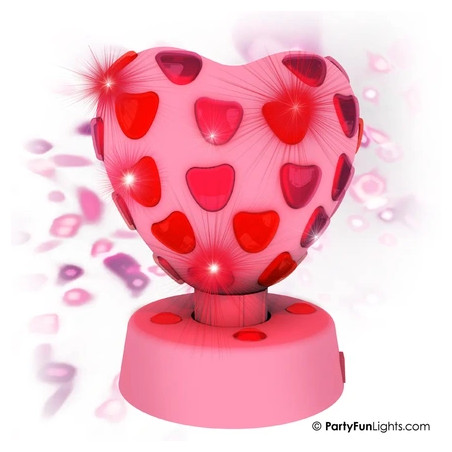 Party Fun Lights - Heart disco lamp - Pink - Ø:15.5cm