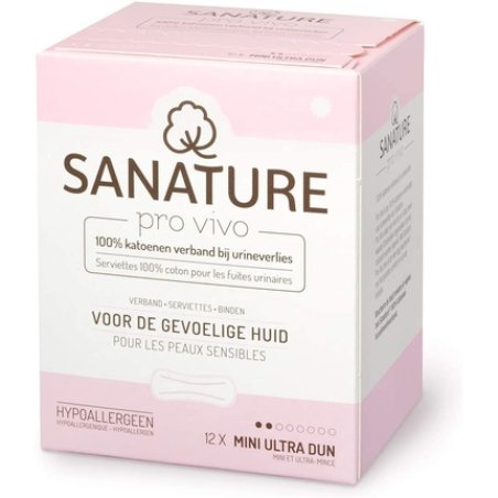 Sanature Ultra Thin Mini Cotton Incontinence Pads