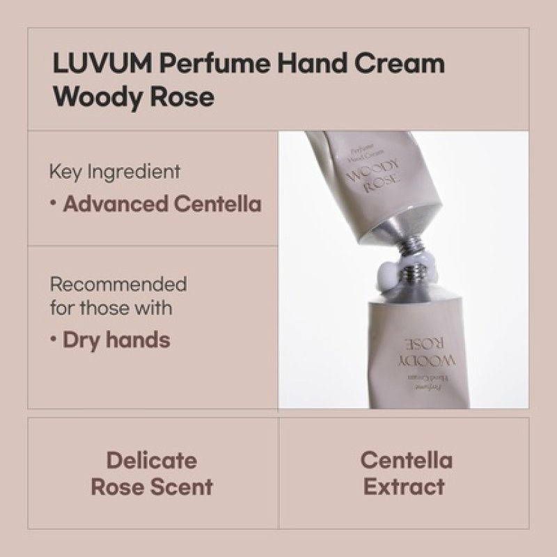Woody Rose Hand Cream with Notes of Rose, Floral, Fresh, Musk 1.69 Fl. Oz
