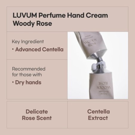 Woody Rose Hand Cream with Notes of Rose, Floral, Fresh, Musk 1.69 Fl. Oz