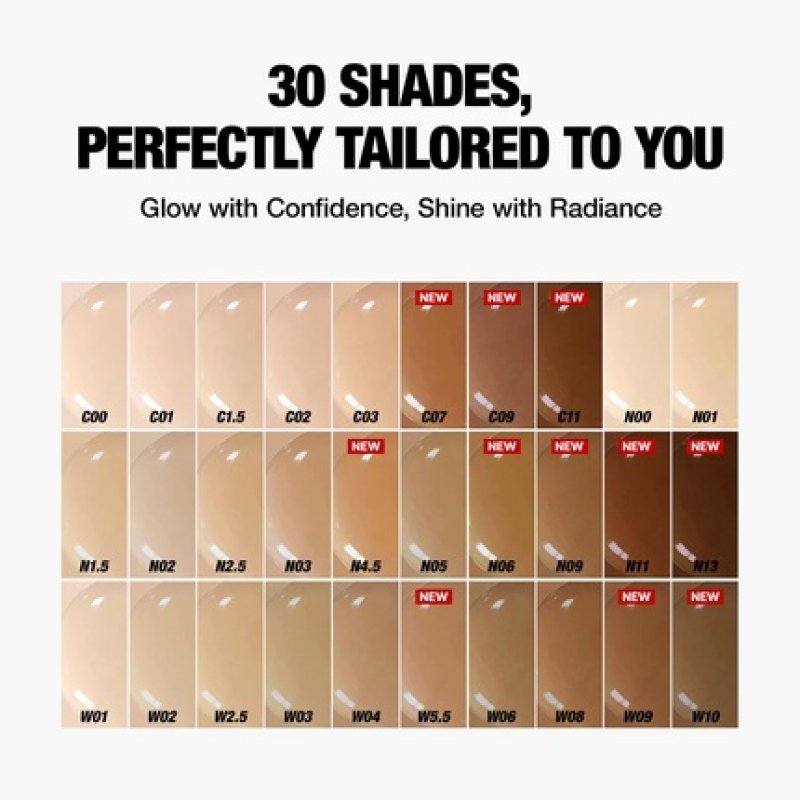 Radiance Fit Serum Foundation Flawless Coverage Dewy Finish