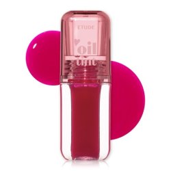 ETUDE Dear Darling Oil Tint 3 Neon Pink 4.2g High Moisturizing and Strong Hydrating Lip Oil Lip Gloss Smooth and Moist