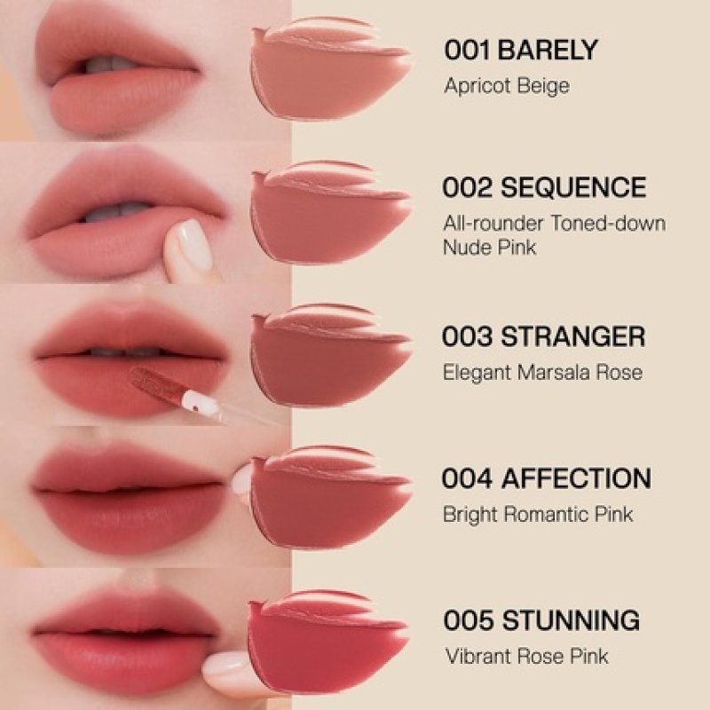 Objet Lip Stain Unique Paint Tube Design Velvet Matte Tint Long-Lasting