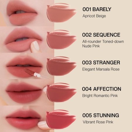 Objet Lip Stain Unique Paint Tube Design Velvet Matte Tint Long-Lasting