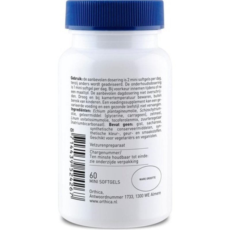 Orthica Omega 3 Vegan Fish Oil - 60 Mini Softgels