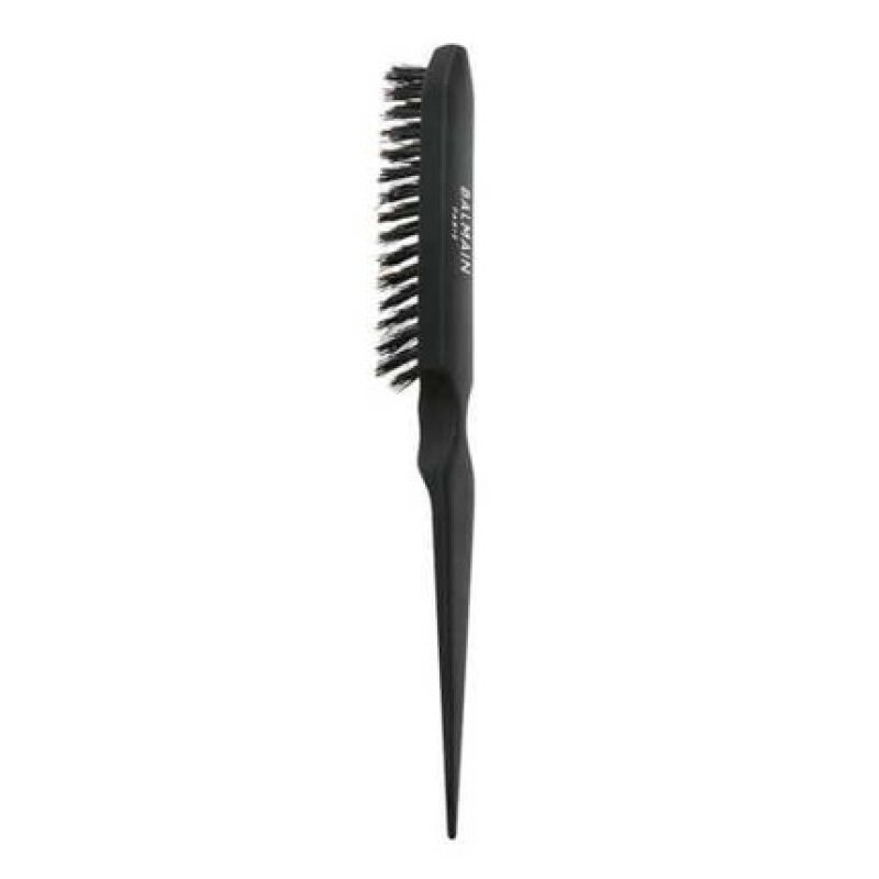 Professional Boar Hair Backcomb Brush Black