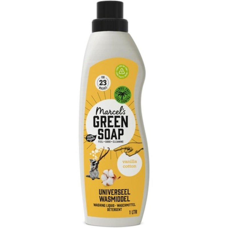Marcel's Green Soap Universal Washing Liquid Vanilla & Cherry Blossom Liquid Detergent Microplastic & Palm-oil Free