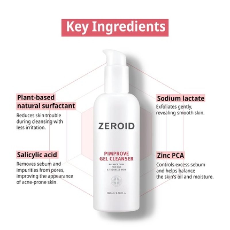 Zeroid Pimprove Gel Cleanser 180ml