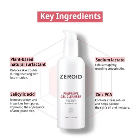 Zeroid Pimprove Gel Cleanser 180ml
