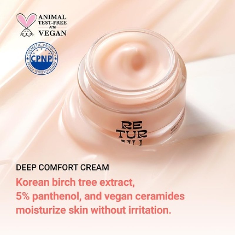 Deep Comfort Cream Hydration Skin Barrier Moisturizing Korean Vegan Cream