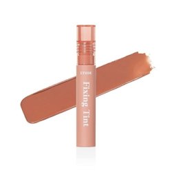 ETUDE Fixing Tint 04 Ginger Milk Tea Long Lasting High Pigmented Liquid Lipstick Waterproof Lightweight Matte Finish