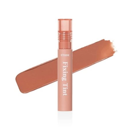 ETUDE Fixing Tint 04 Ginger Milk Tea Long Lasting High Pigmented Liquid Lipstick Waterproof Lightweight Matte Finish