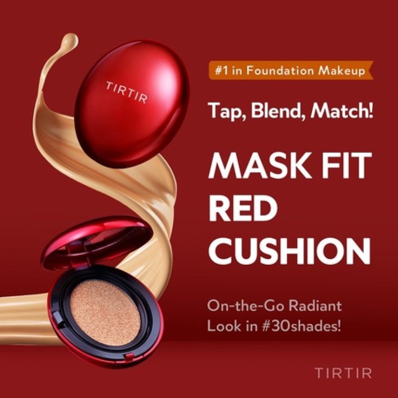 Tirtir Mask Fit Red Cushion Foundation - Full Coverage, Weightless, Skin Fit