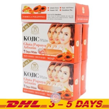 Kojic White Papaya Arbutin Soap 4 in 1 by D-Ne Gold Natural Soap 160g