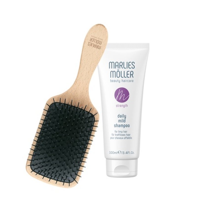 Marlies Moller Marine Moisture Scalp Brush Daily Mild Silicone Free Hair Shampoo Deep Cleansing - 100 Ml