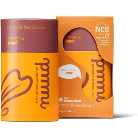 Nuud Natural Vegan Deodorant Orange X Ginger Stick