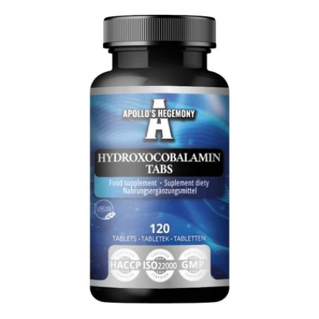 Apollo's Hegemony Hydroxocobalamin Tablets Dietary Supplement 120 Tablets