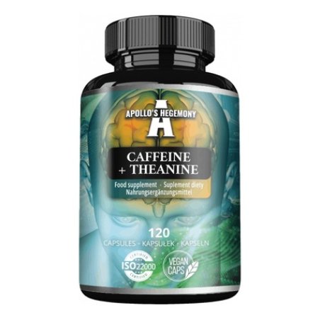 Apollo's Hegemony Caffeine Theanine Dietary Supplement 120 Capsules
