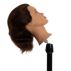 Heads-Up Kim Mannequin Head Brown Hair 15cm