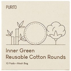 Inner Green Reusable Cotton Rounds 10 pieces