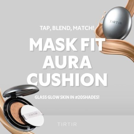 STOCKICX1 - Tirtir Mask Fit Aura Silver Cushion Foundation Semi-Glow Finish Natural
