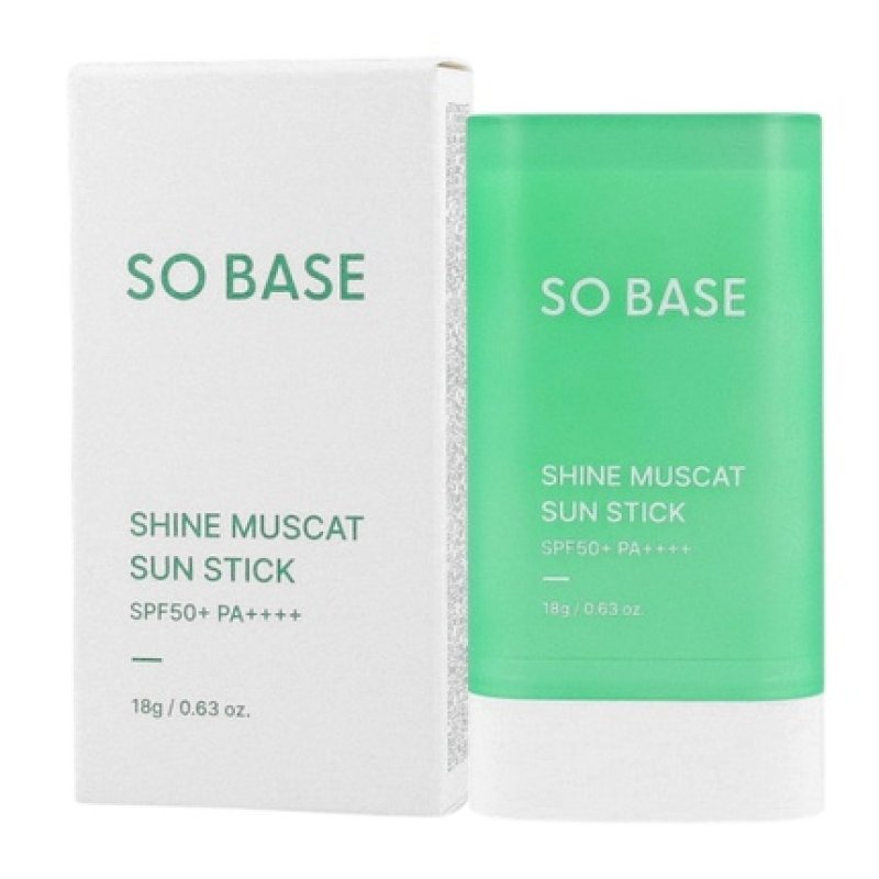 So Base Shine Muscat Sun Stick Spf50 Pa 18 G - Sunscreen Stick With Grape Extract
