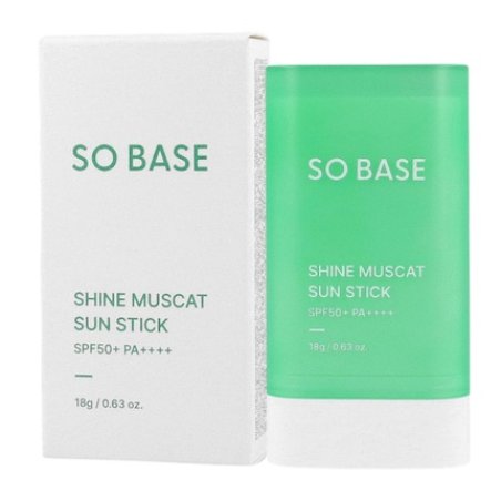 So Base Shine Muscat Sun Stick Spf50 Pa 18 G - Sunscreen Stick With Grape Extract
