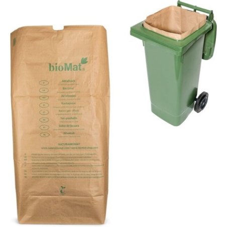 Biomat Paper Container Bag Compostable 240 Liters 25 Pieces