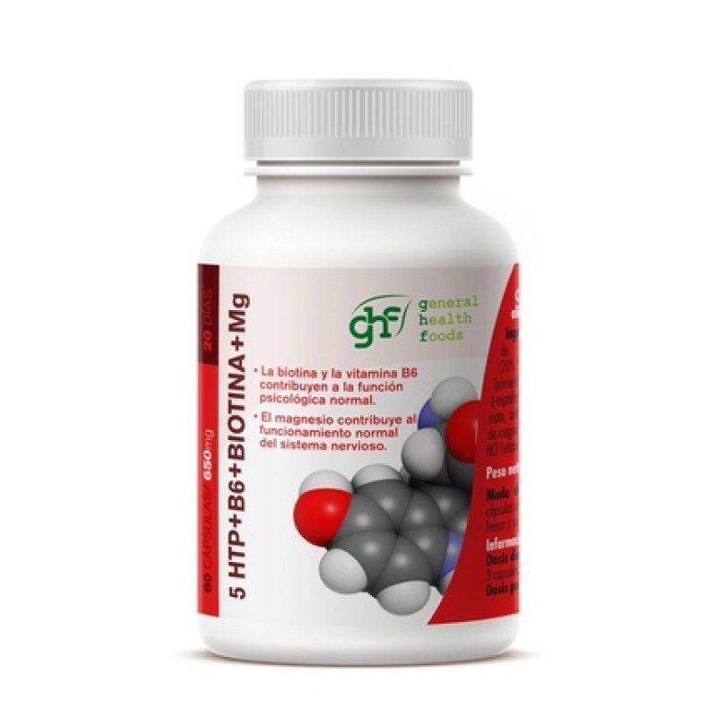 Ghf Tryptophan 5-Hydroxytryptophan Vitamin B6 Biotin Magnesium 60 Capsules
