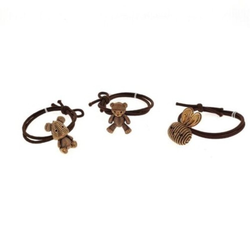 Hair Tie Araban Brown Metallic Animals