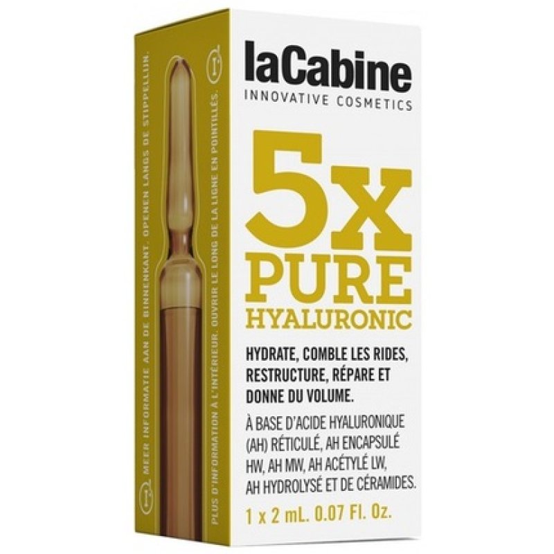 Lacabine Pure Hyaluronic Facial Care Product 5x Ampoule Moisturizes