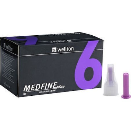 Wellion Medfine Plus Insulin Needles - 31g X 6mm, 100 Pieces