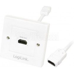 LogiLink Boîte de raccordement, 1 x HDMI, blindé, blanc
