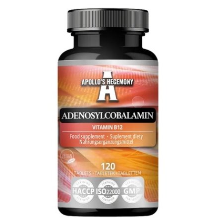 Apollo's Hegemony Adenosylcobalamin Vitamin B12 Dietary Supplement 120 Tablets