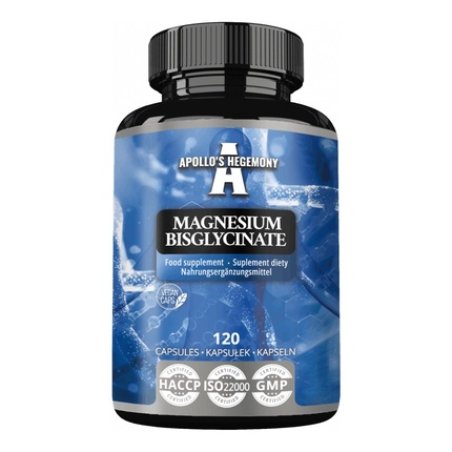 Apollo's Hegemony Magnesium Bisglycinate Dietary Supplement 120 Capsules