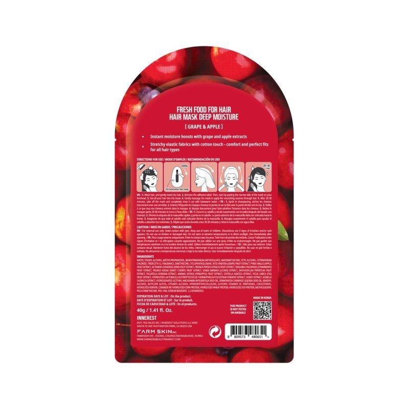 FARMSKIN Fresh Food Hair Mask Deep Moisture 40g masque pour cheveux Femmes